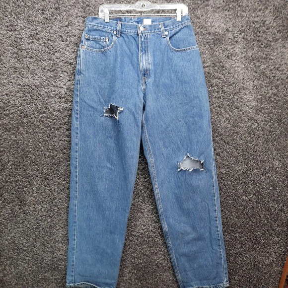 Levi's Other - Vintage Levi 570 Jeans Men 33x34 Blue Baggy Tapered 90s Grunge Skater Y2K Pants